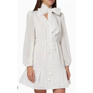 Elliatt White Mini Dress with Bow Detail